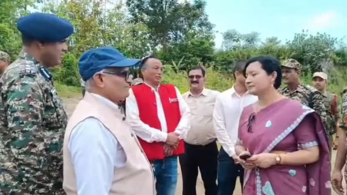Assam Special CS M K Yadav visits Negheribil evicted area