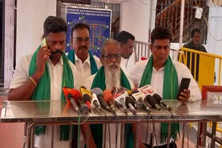 செய்தியாளர்களைச் சந்தித்த அய்யாக்கண்ணு