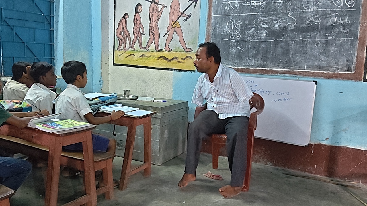 Deprived Of Arms Yet Armed With Resolve West Bengal's Jagannath Mahato Uses Feet To Shape Young Minds