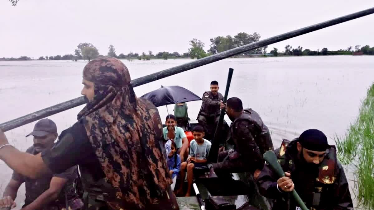flooded area in Jammu region