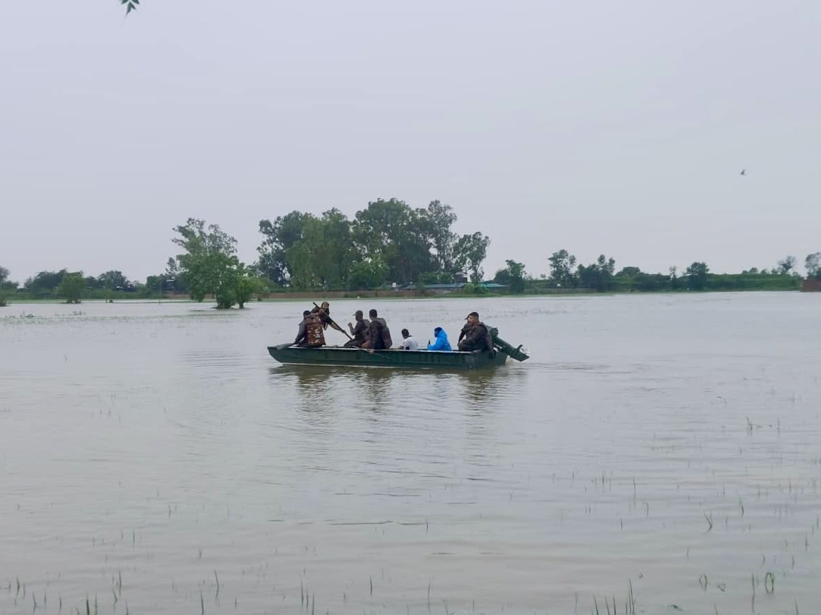 flooded area in Jammu region