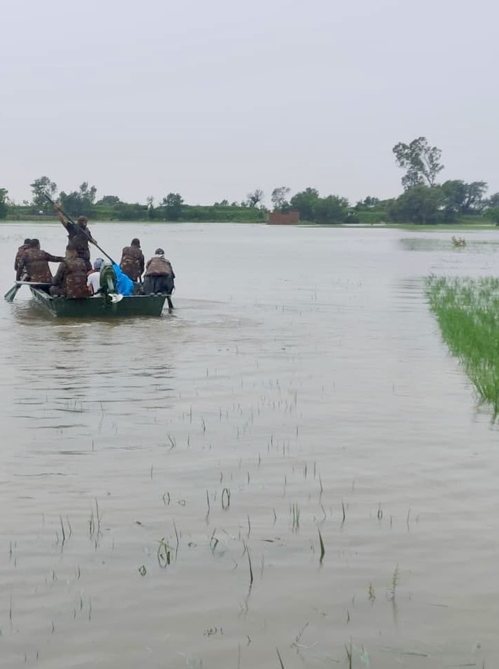 flooded area in Jammu region