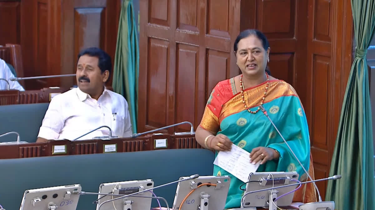 பேரவையில் உரையாற்றும் தேமுதிக எம்எல்ஏ பிரேலதா விஜயகாந்த்