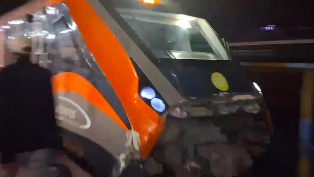 Vande Bharat Express train meets with accident in Hazaribag