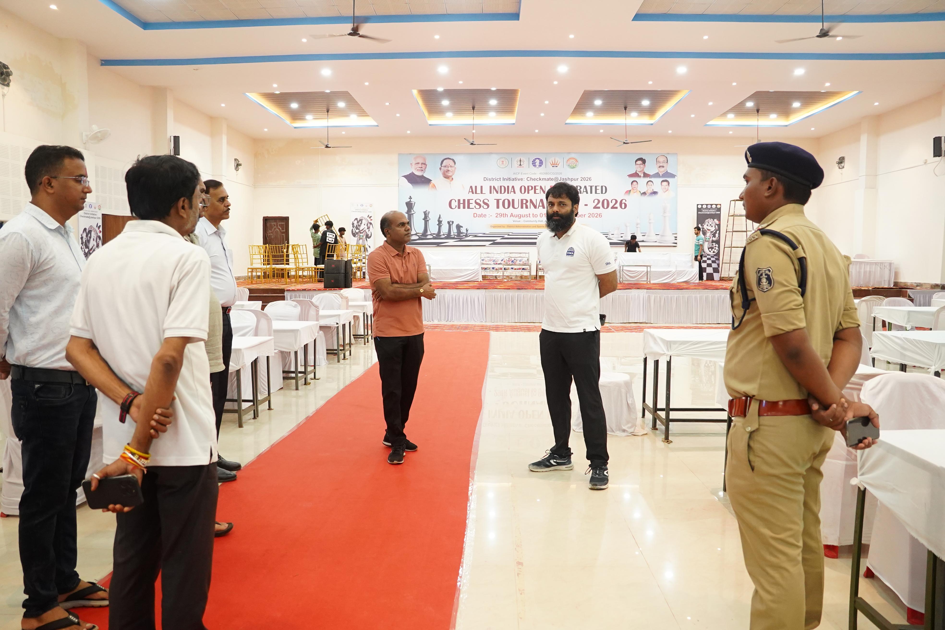 Preparations for the chess tournament in Jashpur are complete.