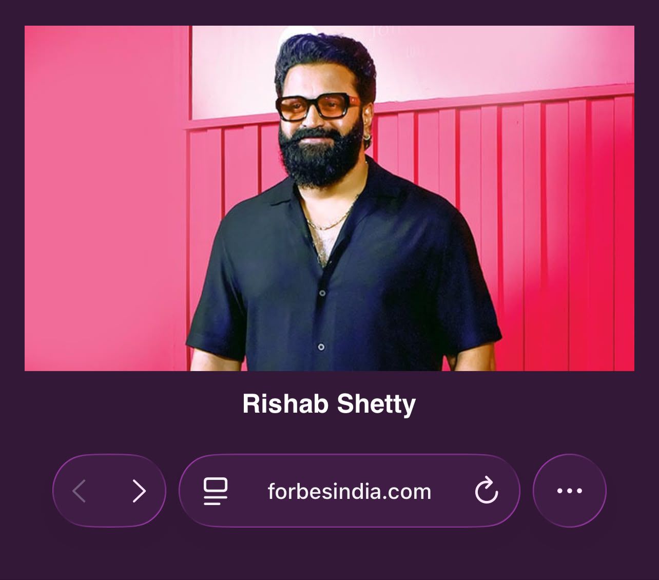 Rishab Shetty named in Forbes India list