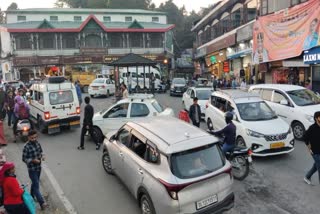 TRAFFIC JAM IN MUSSOORIE