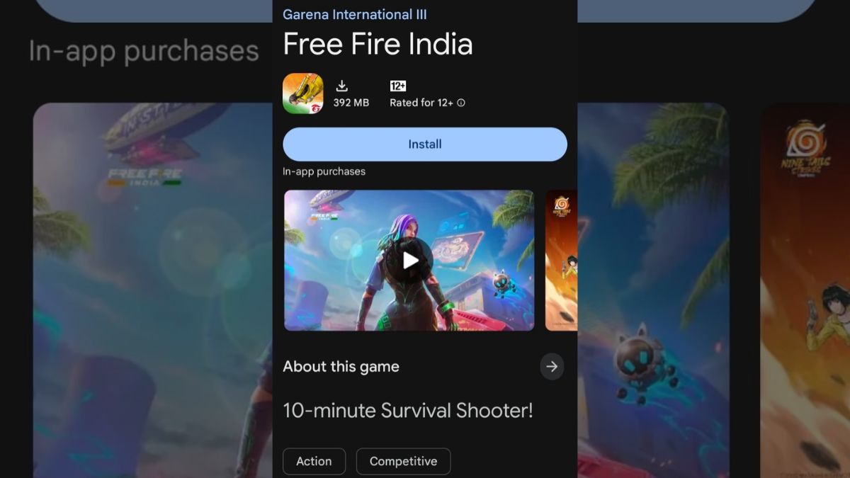 Free Fire Returns To India, Available For Download Through Google Play Store