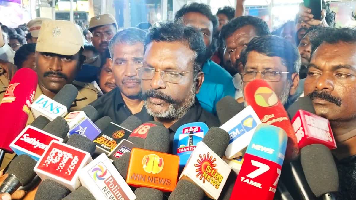 விஜய் தனித்துவமாக இயங்க வேண்டும் - திருமாவளவன் பேட்டி