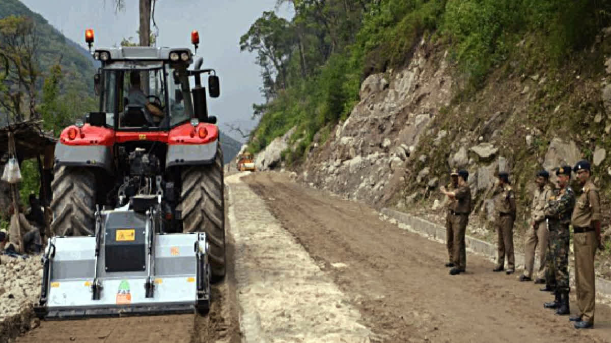 File - Road under construction in Uttarakhand