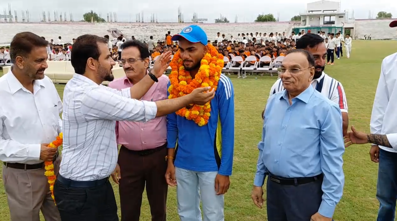 Haryana Kanishk Chauhan selected for the Under 19 Cricket World Cup celebrations at Jhajjar and Sirsa Dera