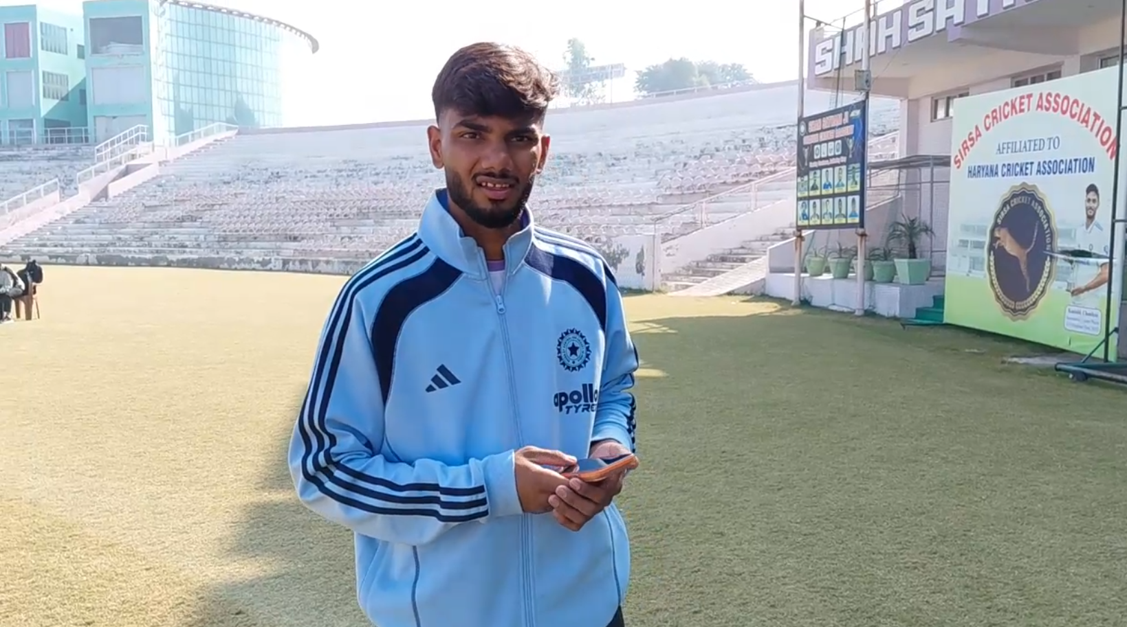 Haryana Kanishk Chauhan selected for the Under 19 Cricket World Cup celebrations at Jhajjar and Sirsa Dera