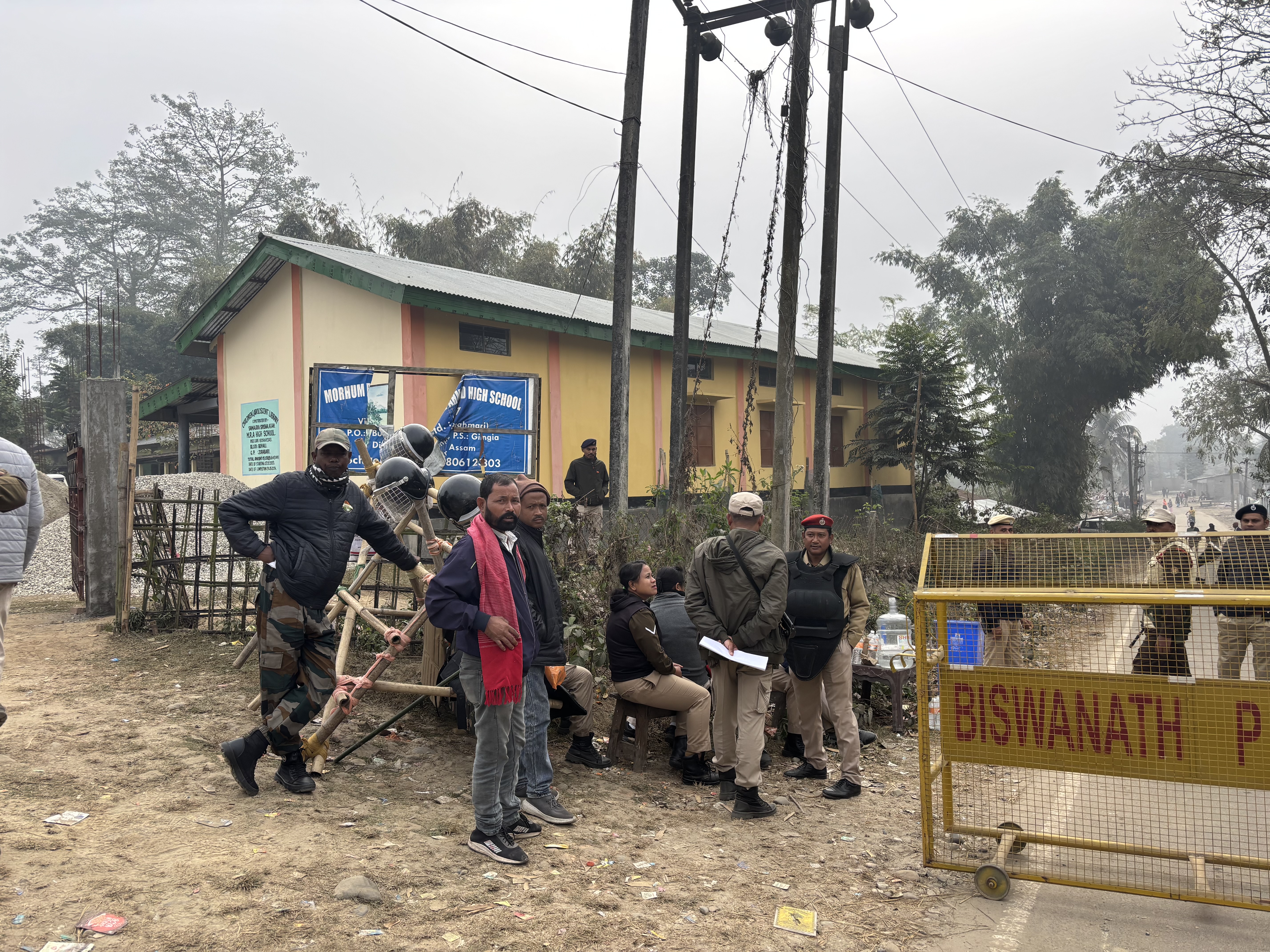 Major eviction drive by the administration in Baghmari, Bishwanath