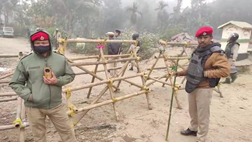 Major eviction drive by the administration in Baghmari, Bishwanath