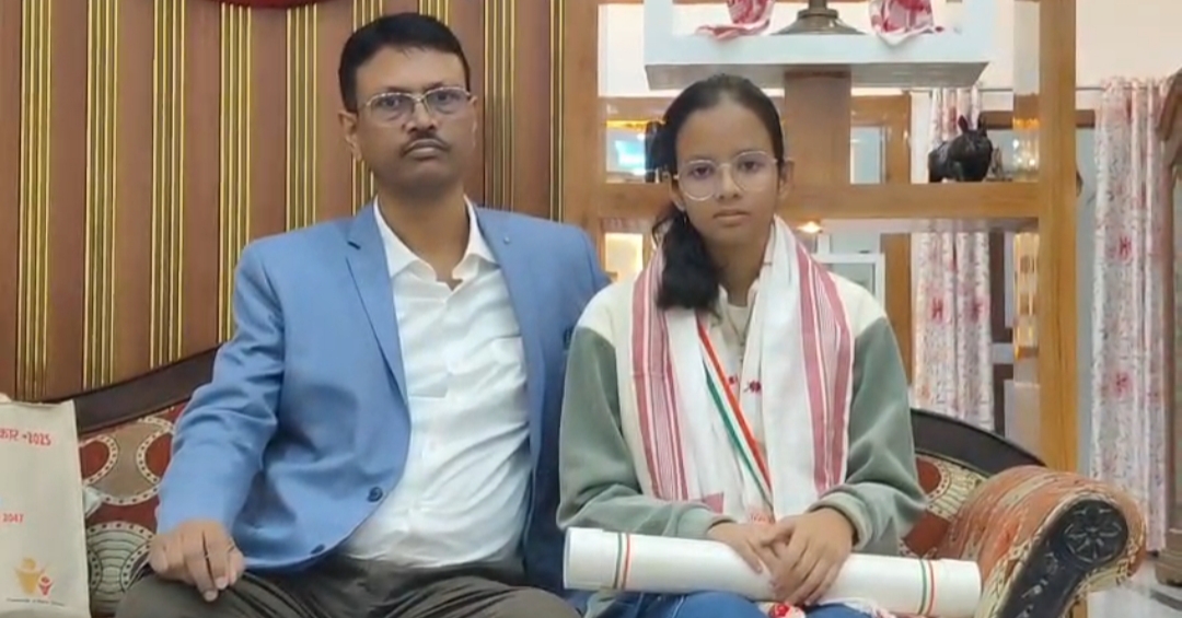 Aishi Prisha Borah received the 'Prime Minister National Child Award' from the President