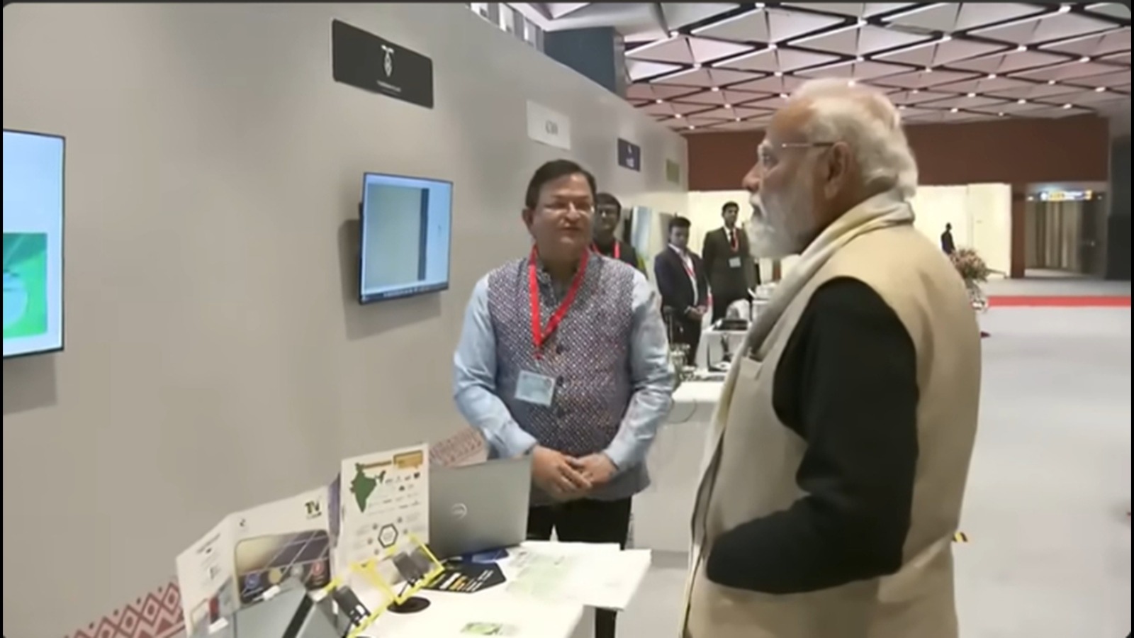 File Photo: TriNANO Technologies CEO Harsh Sethi with Prime Minister Narendra Modi at National Startup Day