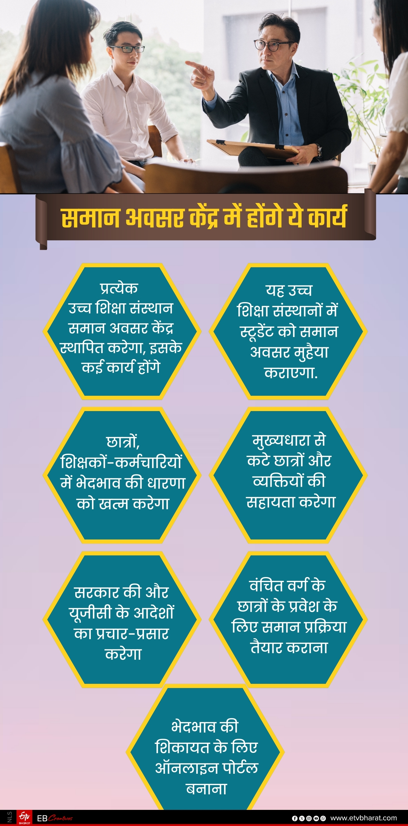 कैंपस में भेदभाव खत्म करने के लिए काम करेगी कमेटी.