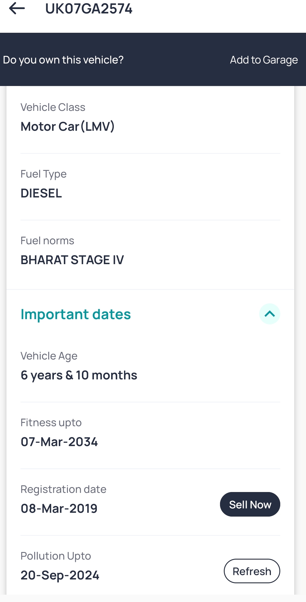 Government vehicle documents