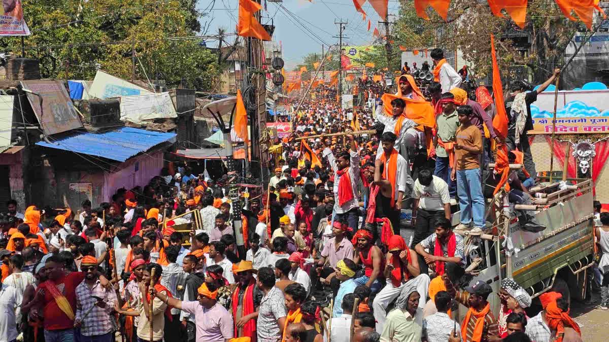Ram Navami procession in Hazaribag