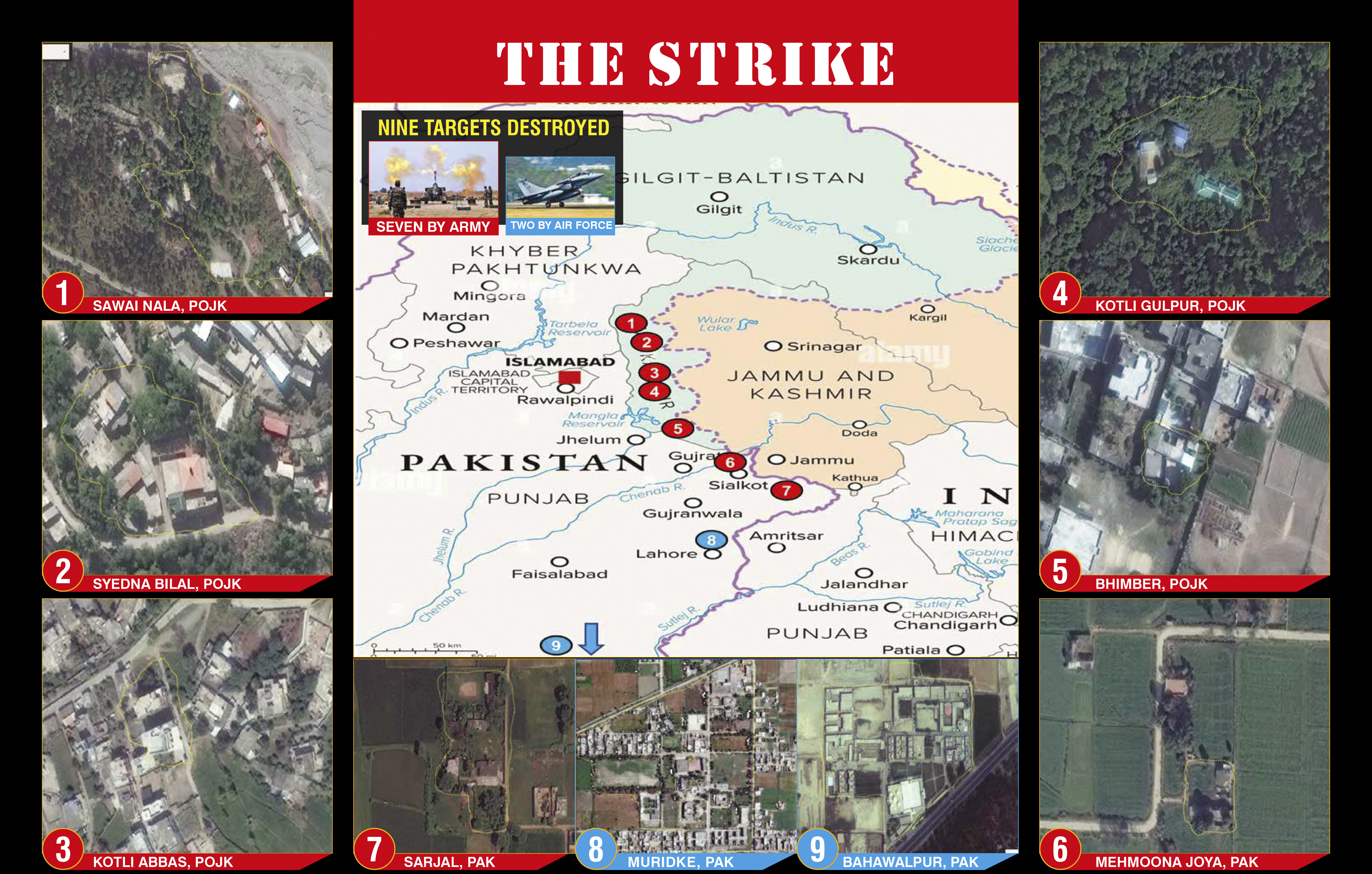 This image from the May edition of Indian Army's monthly magazine 'Baatcheet' shows the terror sites in Pakistan and Pakistan Occupied Kashmir (PoK) that were targeted by the Indian military during 'Operation Sindoor'