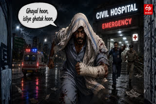 This dramatic scene was witnessed at Karnal Civil Hospital