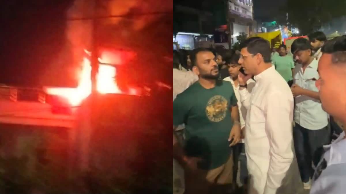 INDORE FIRE IN BATTERY SHOP