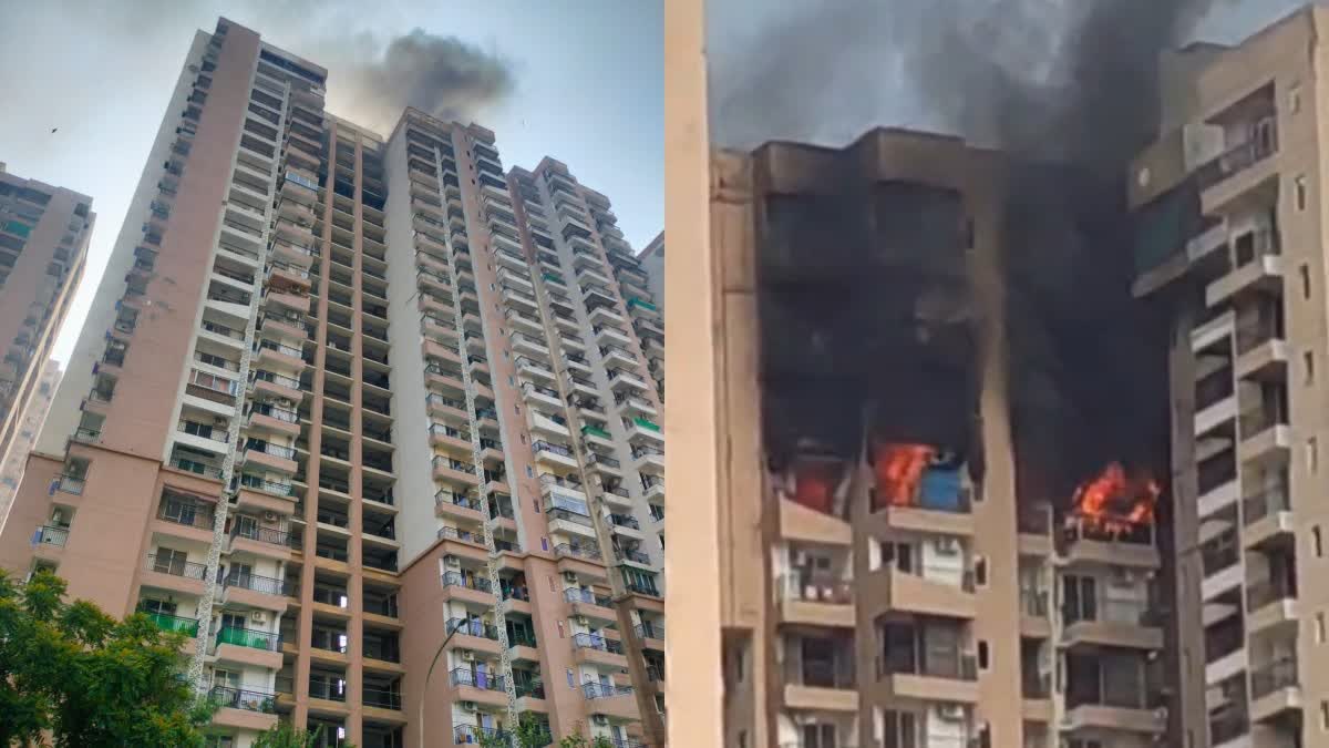 fire-breaks-out-due-to-ac-explosion-on-the-21st-floor-of-noida-aranya-society-cm-yogi-takes-cognizance