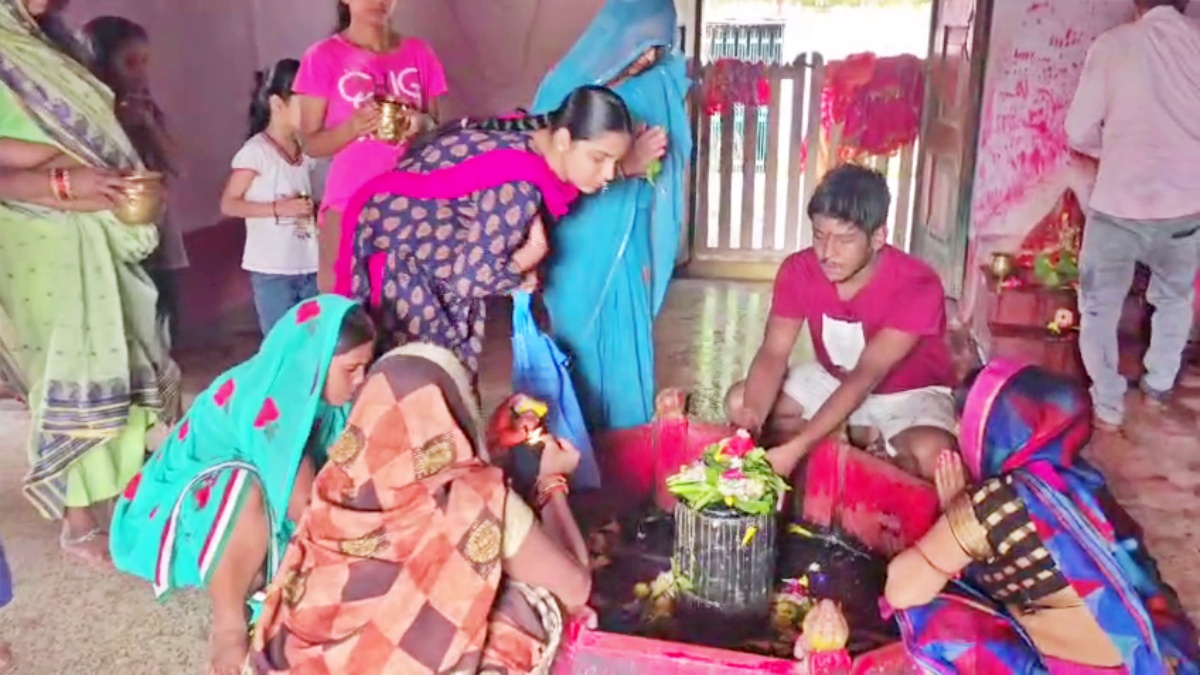 lightning strike on Mahadev Temple