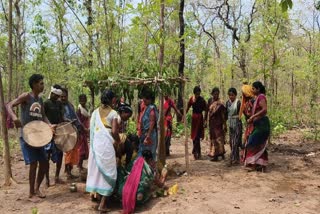 During the tribal wedding ritual in Kanker, Chhattisgarh.