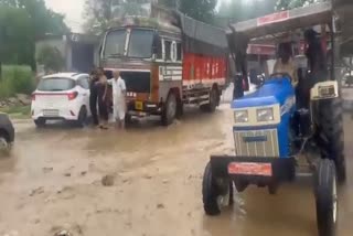 नादौन में मूसलाधार बारिश
