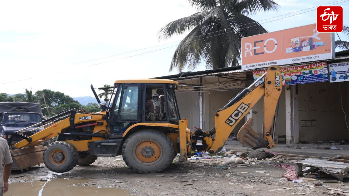 First day of the eviction operation at Uriamghat was completed peacefully