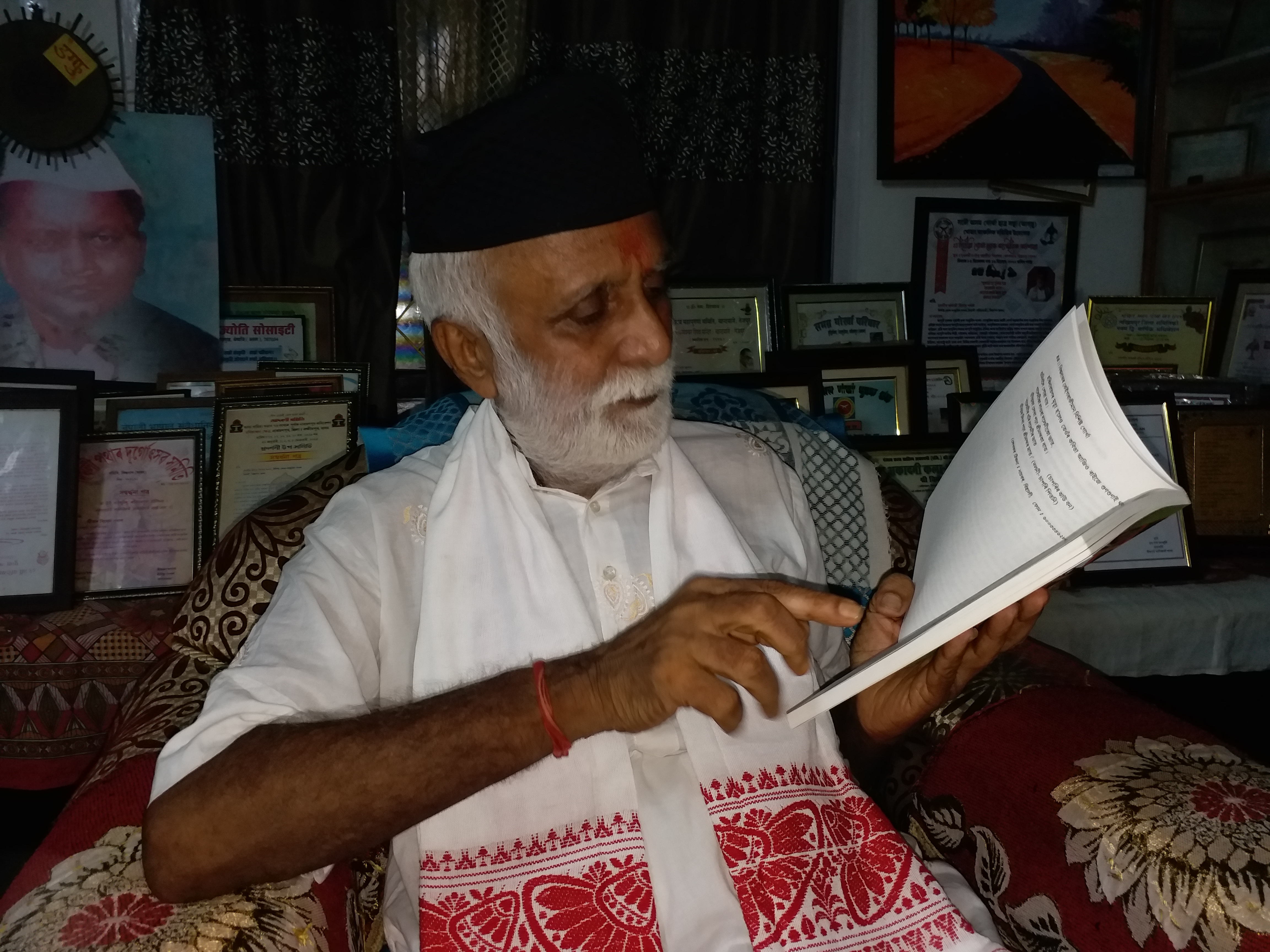 Artist Binod Khanal has been associated with the cultural field for 40 years