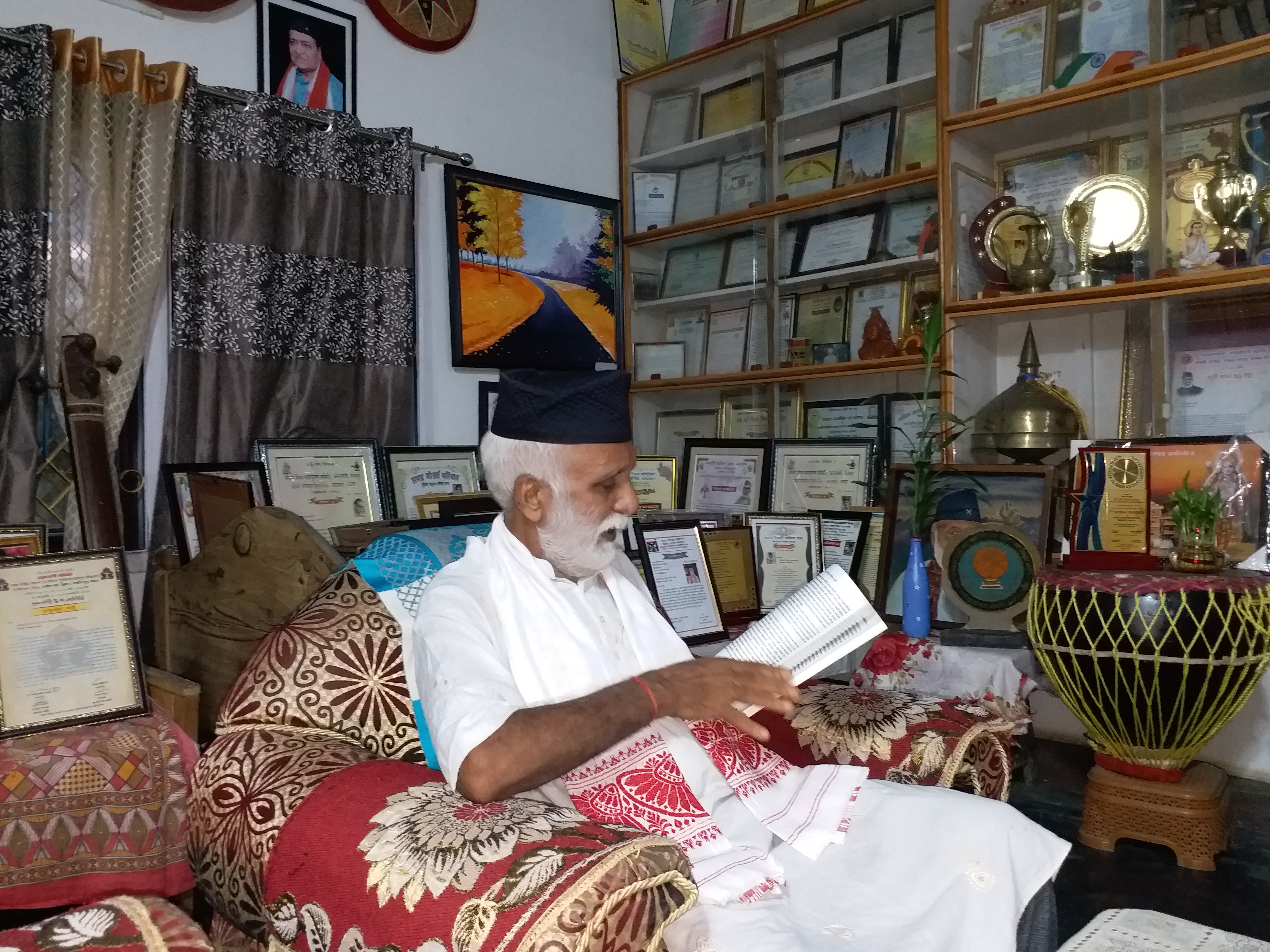 Artist Binod Khanal has been associated with the cultural field for 40 years