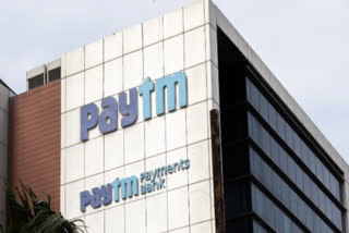 FILE- A view outside the office building of Paytm Payments Bank.