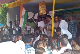 Protest against alleged irregularities in examinations
