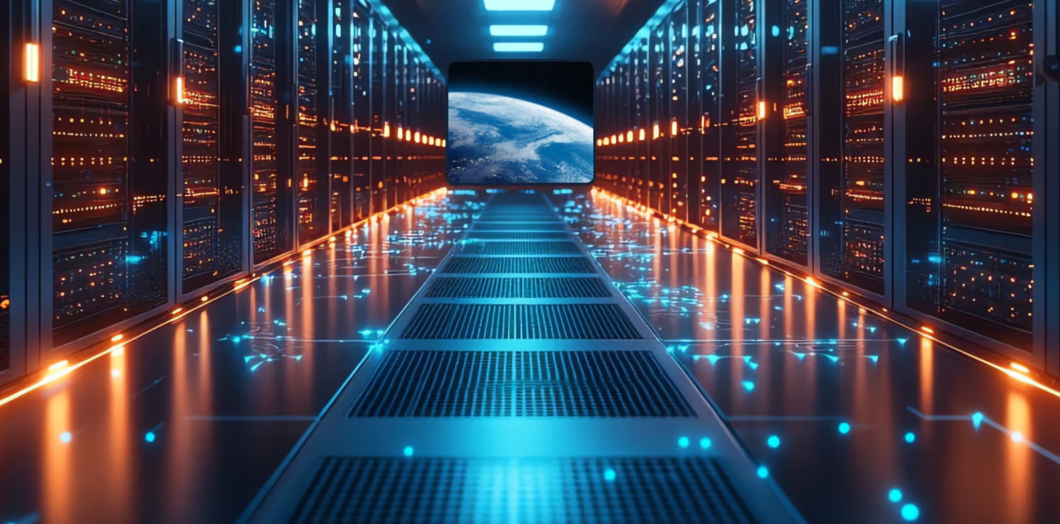 A representation of data centre setup in space by Axiom Space
