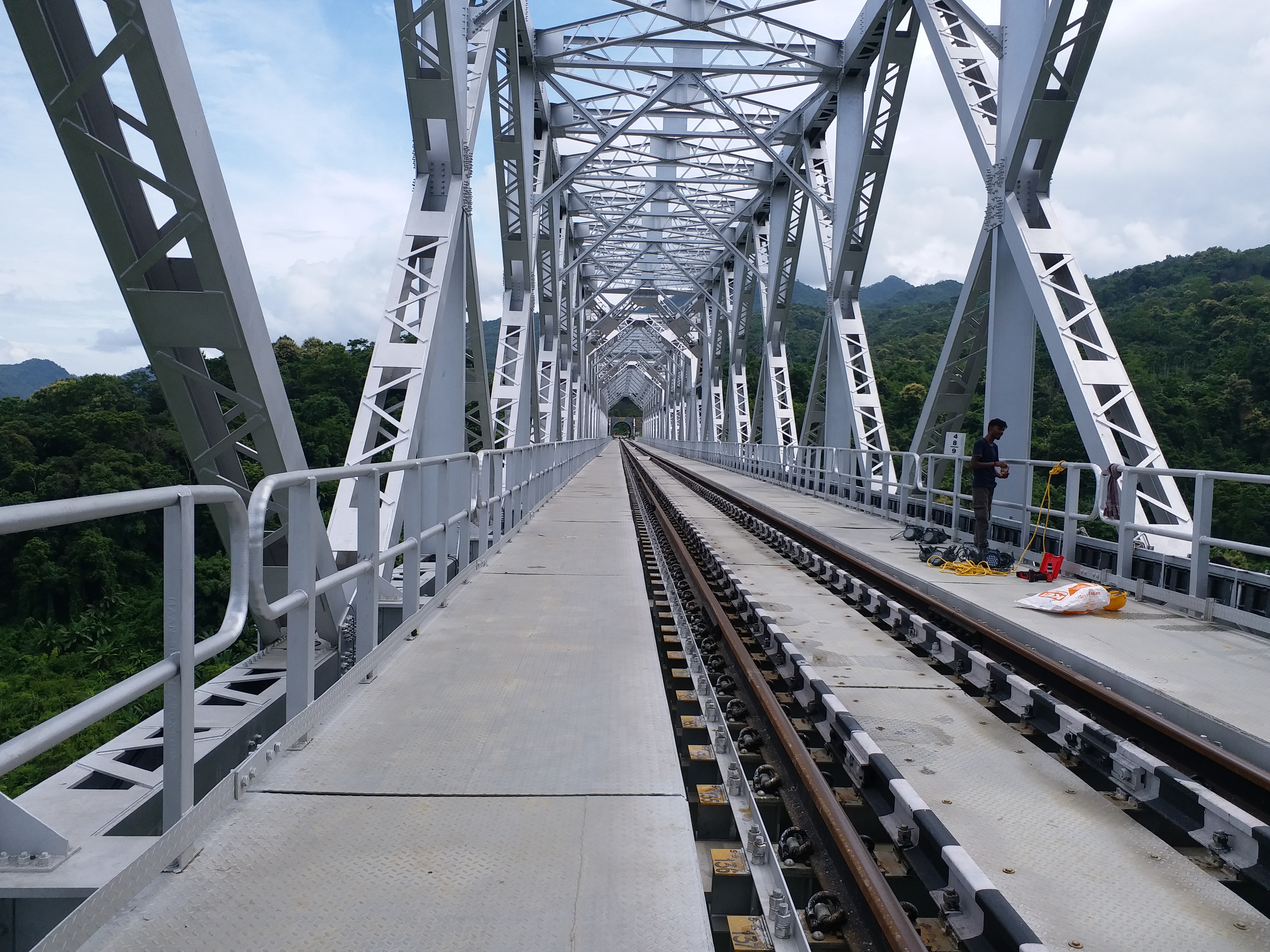 मिजोरम की बैराबी-सैरांग रेल लाइन पर बना सबसे ऊंचा पुल.