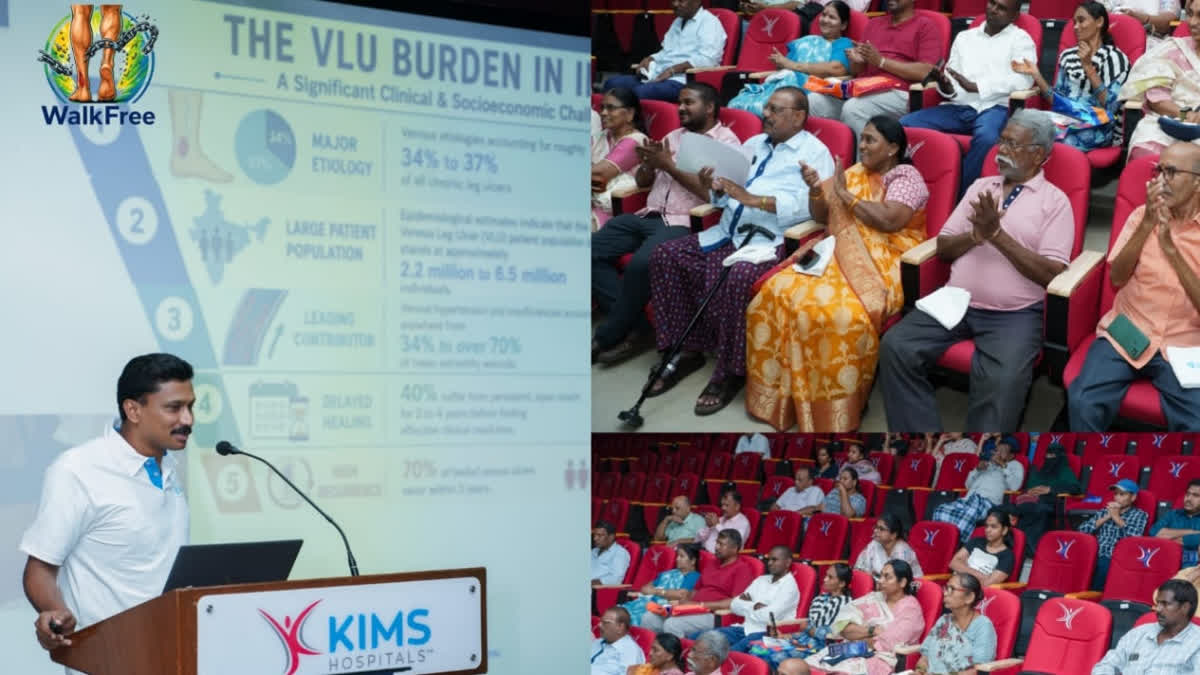 WalkFree Awareness Initiative On Chronic Venous Leg Ulcers Launched At KIMS Hospital In Secunderabad Dr Narendranadh Meda, Clinical Director, KIMS Group of Hospitals, and vascular surgeon at the launch of ‘WalkFree’ awareness initiative by the Urgo Foundation.