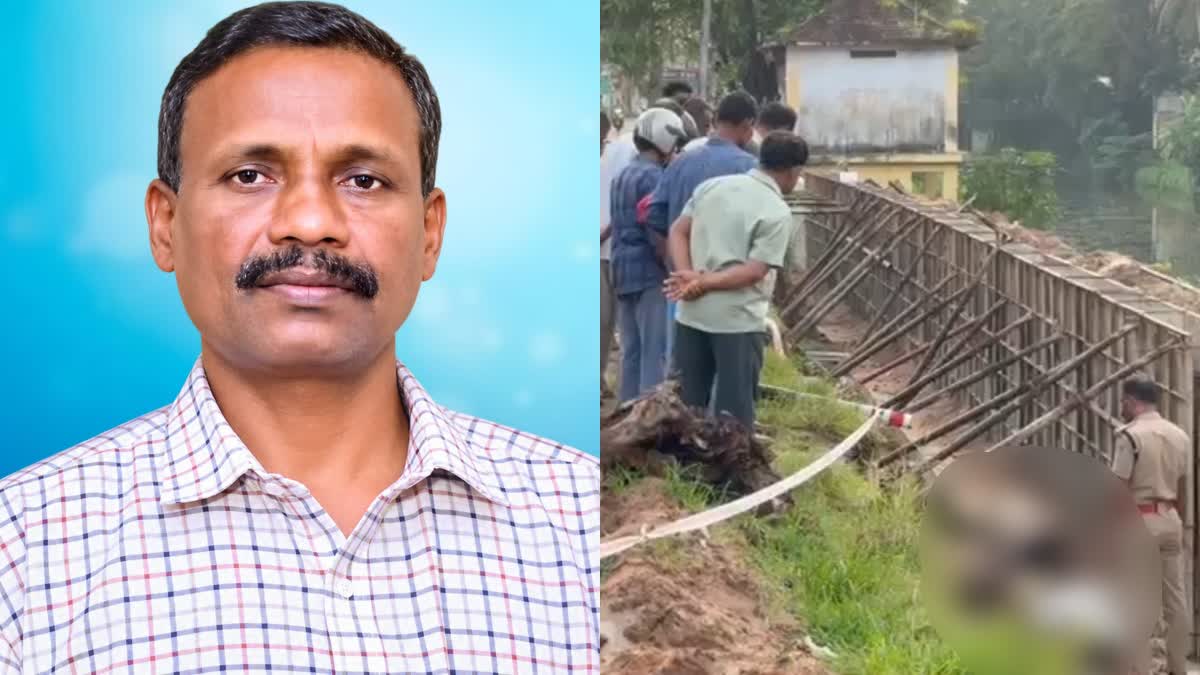 Unsafe roadside construction work roadside construction Alappuzha Elderly man dies roadside ditch roadside ditch