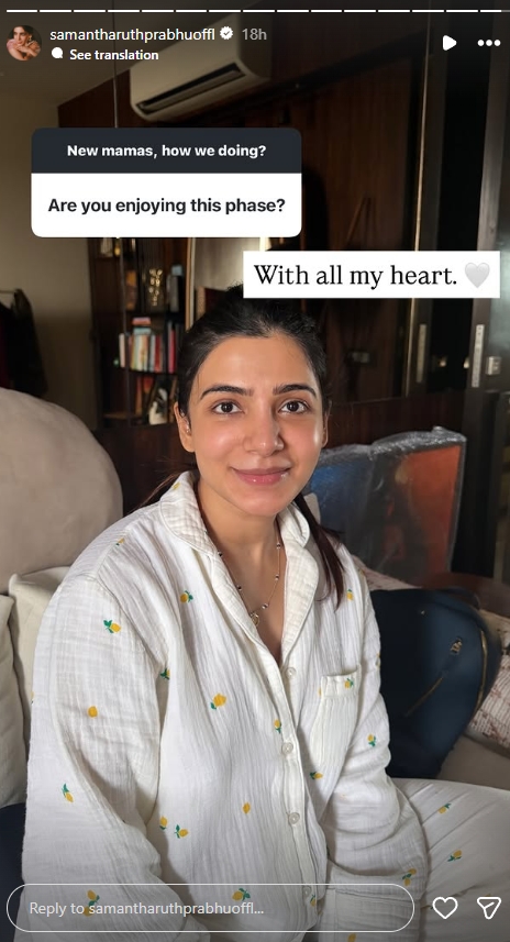 Samantha Instagram Story