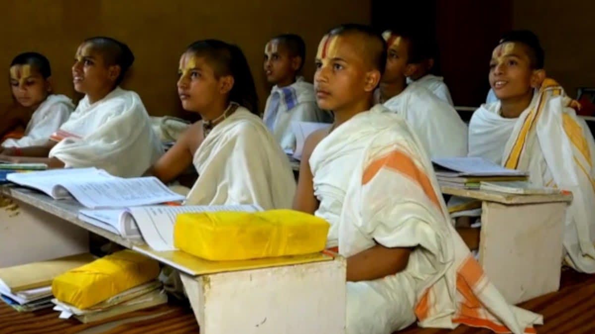 Student studying at Gurukul