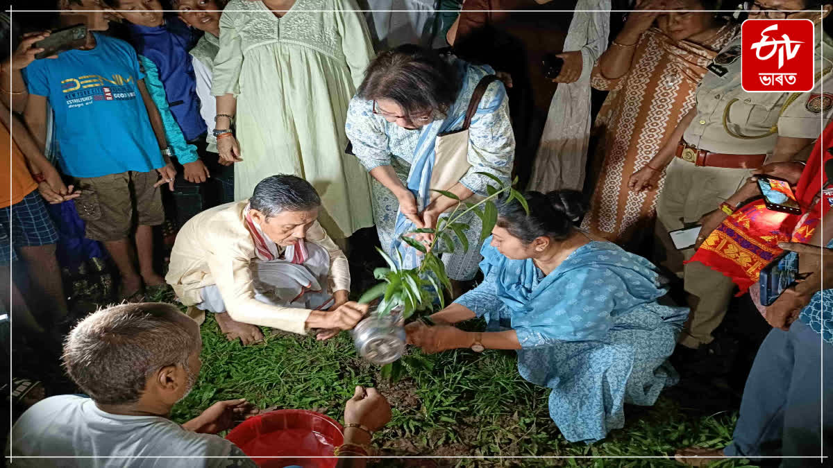 Garima Saikia Garg planted Nahor saplings at Zubeen Garg Samadhi Sthal
