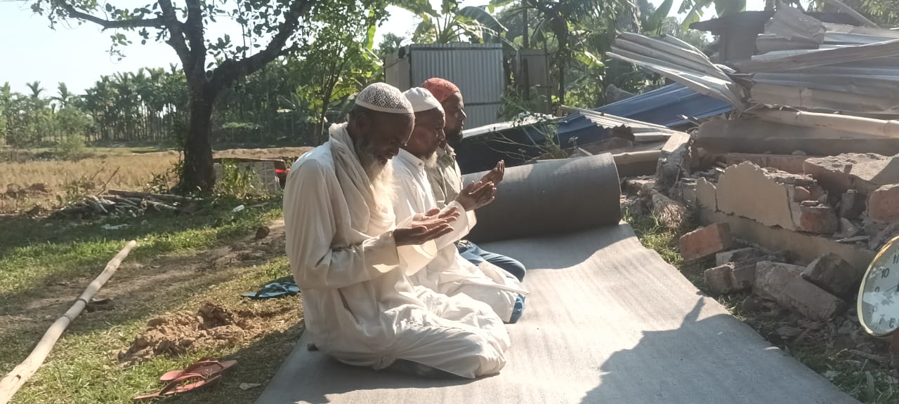 On the first day of the eviction drive in Lutmari, 80% of the land was cleared of encroachments