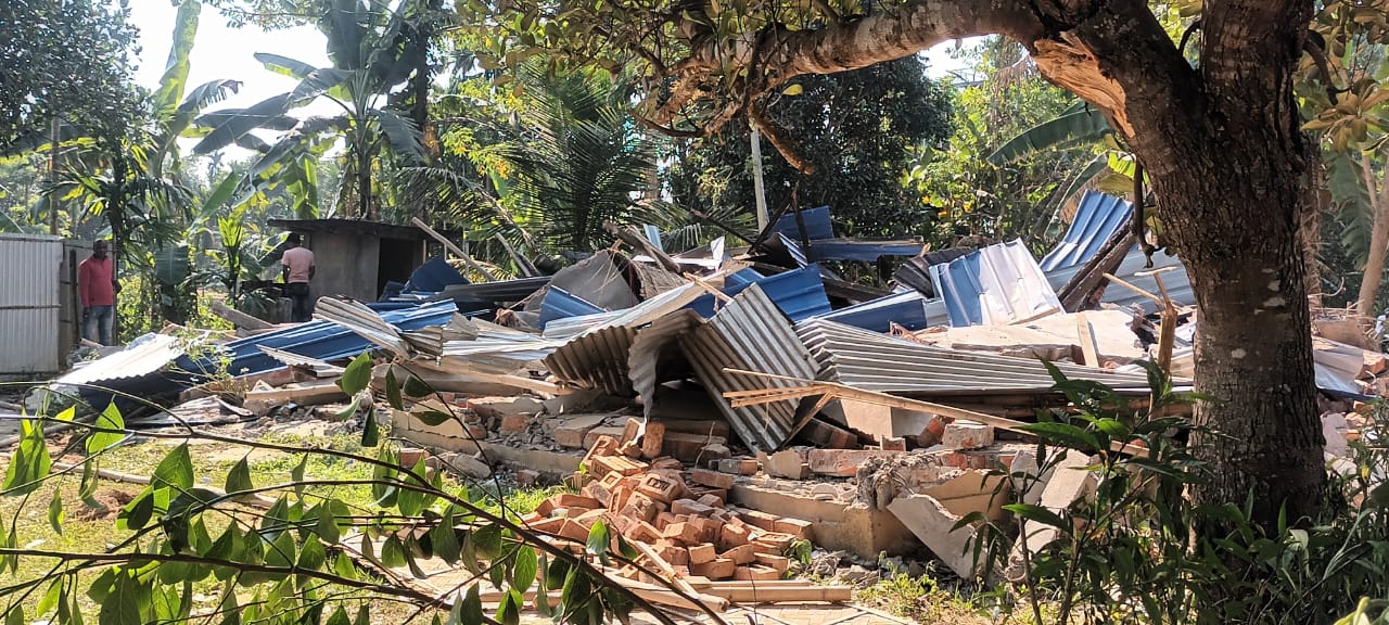 On the first day of the eviction drive in Lutmari, 80% of the land was cleared of encroachments