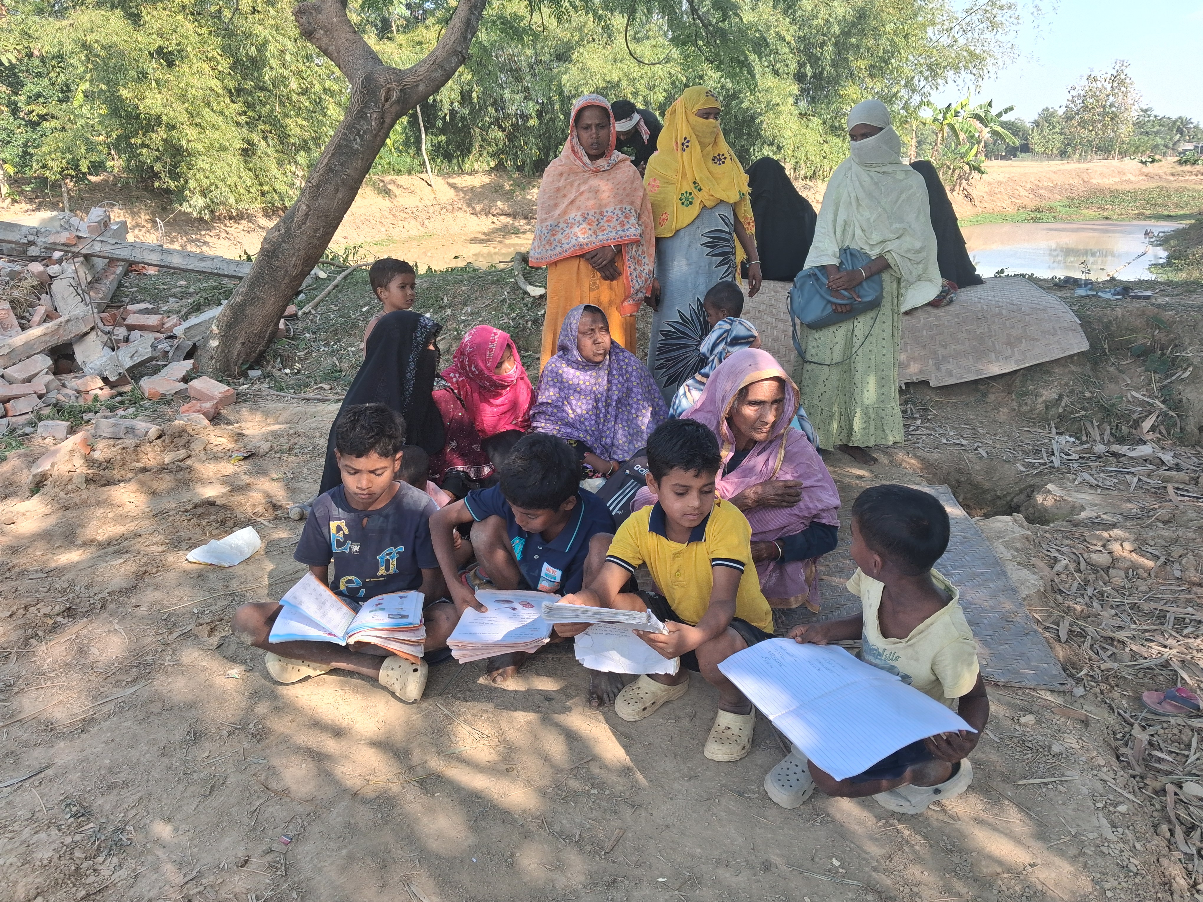 On the first day of the eviction drive in Lutmari, 80% of the land was cleared of encroachments