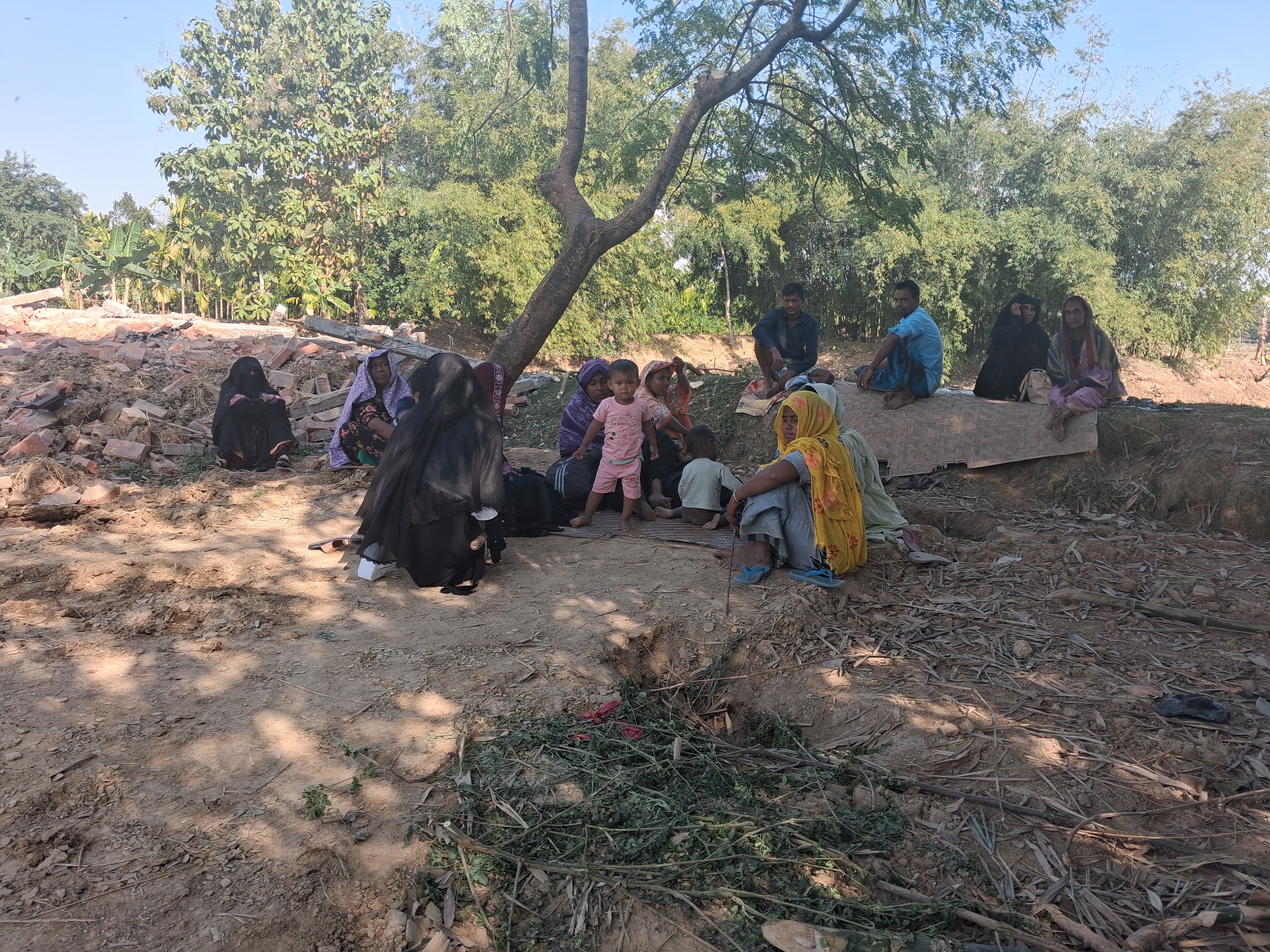 On the first day of the eviction drive in Lutmari, 80% of the land was cleared of encroachments