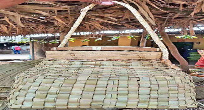Women Making Household Items From Coconut And Palm Leaves