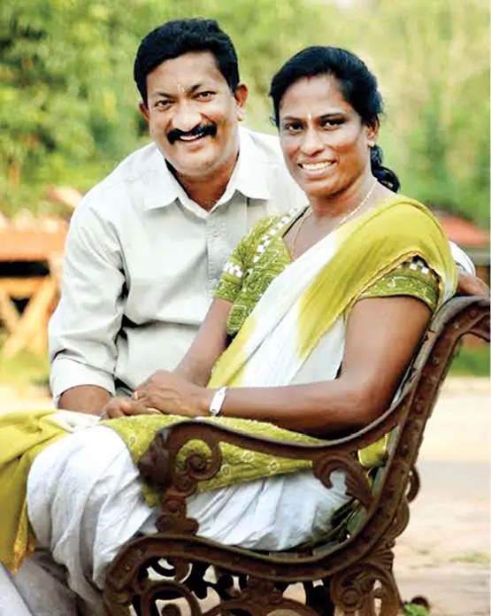பி.டி. உஷா மற்றும் அவரது கணவர் வி. சீனிவாசன்