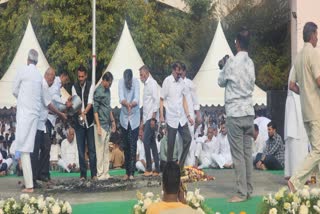 Ajit Pawar ashes immersion