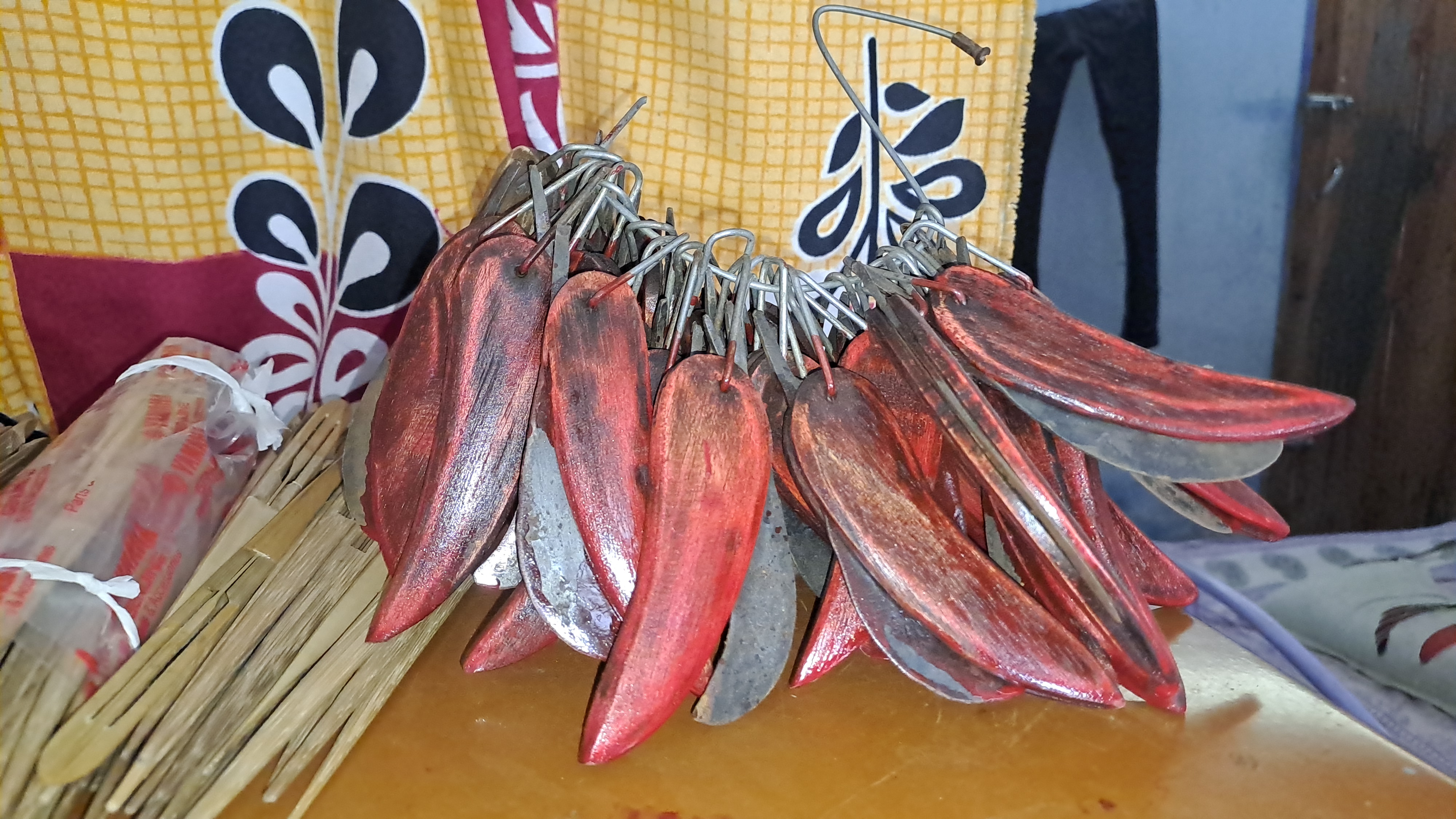 Motor mechanic has made buffalo horned papa and various musical instruments of Bihu